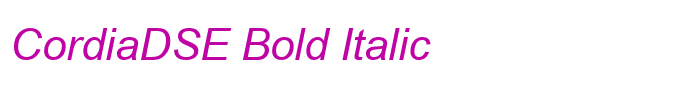 CordiaDSE Bold Italic